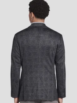 Sport Coats|Sport Coats-Awearness Kenneth Cole Slim Fit Plaid Sport Coat Blue/Grey Plaid