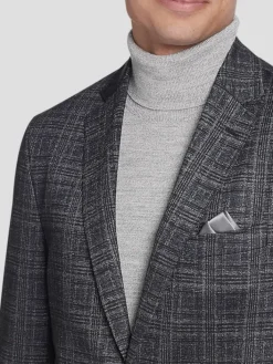Sport Coats|Sport Coats-Awearness Kenneth Cole Slim Fit Plaid Sport Coat Blue/Grey Plaid