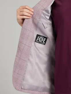 Sport Coats|Sport Coats-JOE Joseph Abboud Slim Fit Plaid Sport Coat Mauve Plaid
