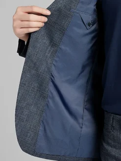 2-piece Suits|Big & Tall Suits-Wilke-Rodriguez Slim Fit Plaid Suit Navy Plaid