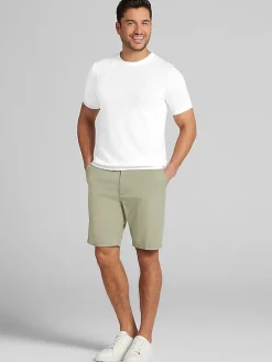 T-shirts-Paisley &Amp; Gray Slim Fit Pointelle Knit Short Sleeve Crewneck White