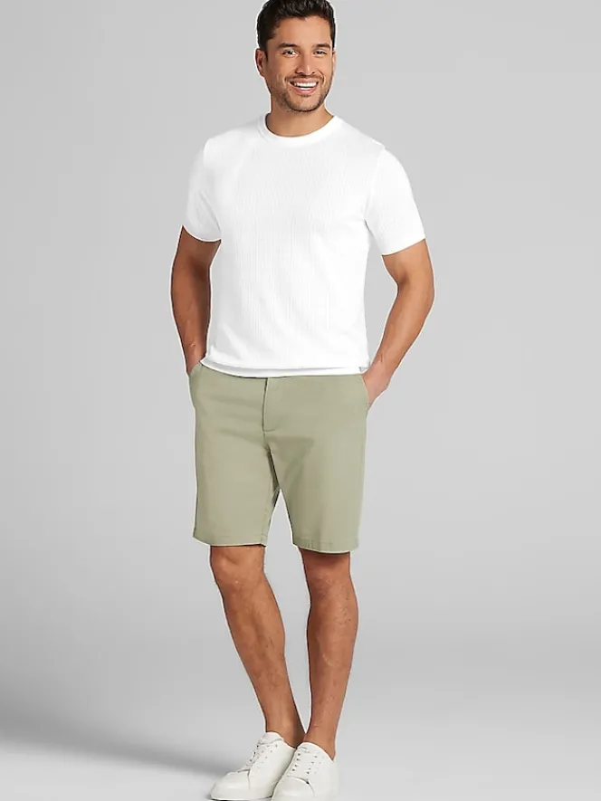 T-shirts-Paisley &Amp; Gray Slim Fit Pointelle Knit Short Sleeve Crewneck White