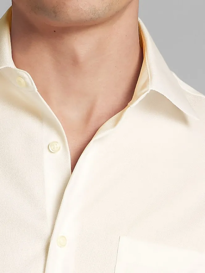 Solid Dress Shirts|White Dress Shirts-Pronto Uomo Slim Fit Queens Oxford Dress Shirt Blue