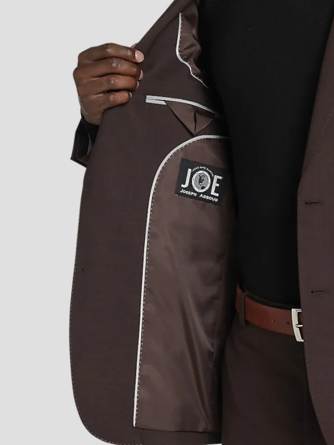 3-piece Suits|Suit Separates-JOE Joseph Abboud Slim Fit Sharkskin Suit Jacket Brick