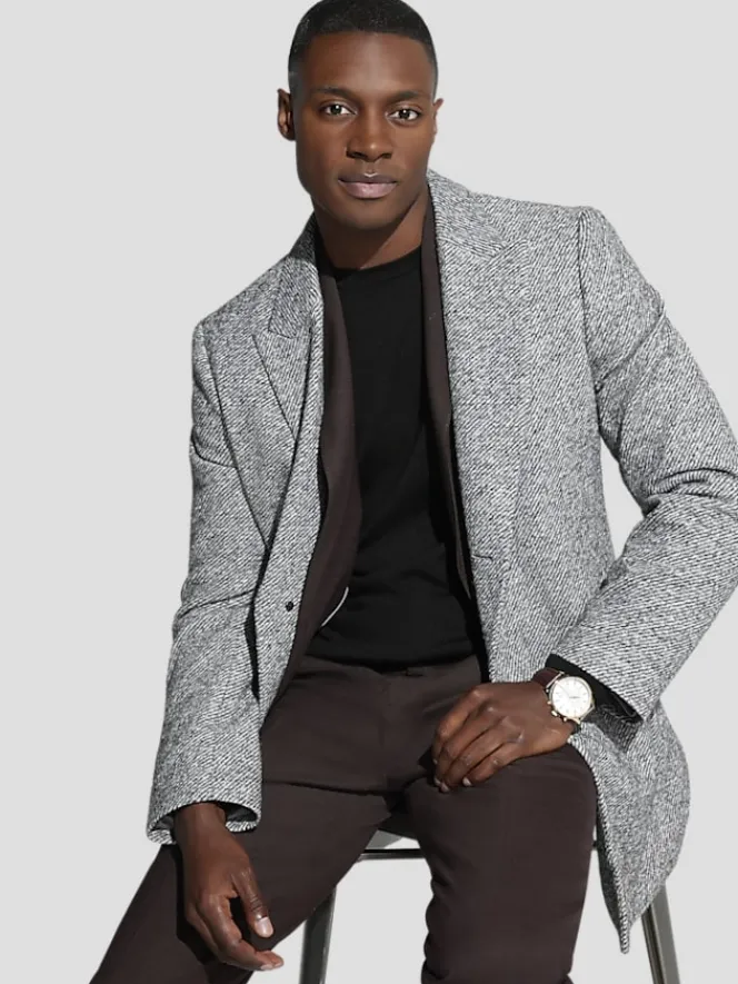 3-piece Suits|Suit Separates-JOE Joseph Abboud Slim Fit Sharkskin Suit Jacket Brick