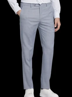 Big & Tall Pants|Dress Pants-JOE Joseph Abboud Slim Fit Sharkskin Suit Pants Lt Blue Sharkskin
