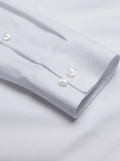 Designer Dress Shirts|Solid Dress Shirts-Calvin Klein Slim Fit Solid Supima Cotton Dress Shirt Black Solid