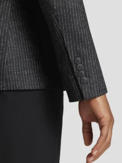 Sport Coats|Sport Coats-Awearness Kenneth Cole Slim Fit Stripe Knit Sport Coat Black Basic Stripe