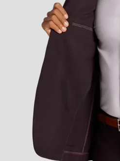 3-piece Suits|Suit Separates-Calvin Klein Slim Fit Suit Jacket Burgundy