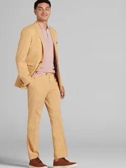 3-piece Suits|Suit Separates-Paisley &Amp; Gray Slim Fit Suit Jacket Mustard