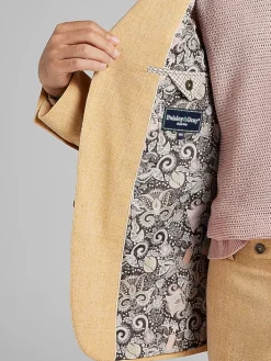 3-piece Suits|Suit Separates-Paisley &Amp; Gray Slim Fit Suit Jacket Mustard