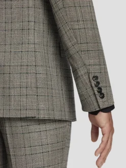 3-piece Suits|Suit Separates-Paisley &Amp; Gray Slim Fit Suit Jacket Tan Gold Check