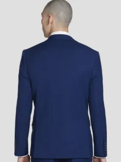 3-piece Suits|Suit Separates-Wilke-Rodriguez Slim Fit Suit Jacket Blue Solid