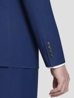 3-piece Suits|Suit Separates-Wilke-Rodriguez Slim Fit Suit Jacket Blue Solid