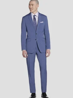 3-piece Suits|Suit Separates-Wilke-Rodriguez Slim Fit Suit Jacket Denim Blue