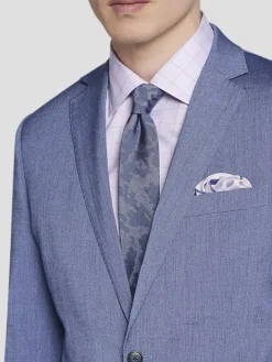 3-piece Suits|Suit Separates-Wilke-Rodriguez Slim Fit Suit Jacket Denim Blue