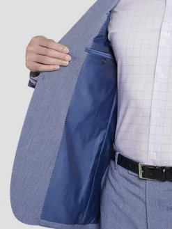 3-piece Suits|Suit Separates-Wilke-Rodriguez Slim Fit Suit Jacket Denim Blue