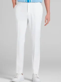 Big & Tall Pants|Big & Tall Suits-Paisley &Amp; Gray Slim Fit Suit Pants White Shark