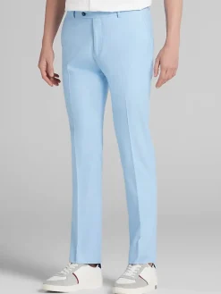 Big & Tall Pants|Big & Tall Suits-Paisley &Amp; Gray Slim Fit Suit Pants Baby Blue