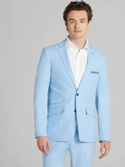 3-piece Suits|Suit Separates-Paisley &Amp; Gray Slim Fit Suit Suit Jacket Baby Blue