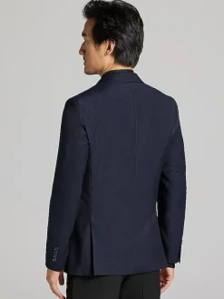 Sport Coats|Sport Coats-Calvin Klein Slim Fit Textured Sport Coat Navy Texture