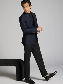 Sport Coats|Sport Coats-Calvin Klein Slim Fit Textured Sport Coat Navy Texture