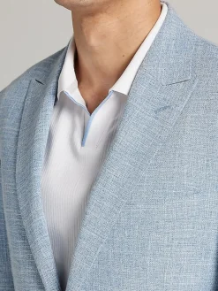 Big & Tall Sport Coats|Casual Shop-JOE Joseph Abboud Slim Fit Textured Sport Coat Blue Textured