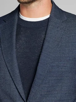 Sport Coats|Sport Coats-Calvin Klein Slim Fit Tic Sport Coat Blue Tic