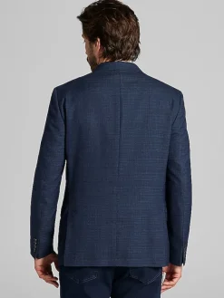 Sport Coats|Sport Coats-Calvin Klein Slim Fit Tic Sport Coat Blue Tic