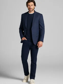 Sport Coats|Sport Coats-Calvin Klein Slim Fit Tic Sport Coat Blue Tic