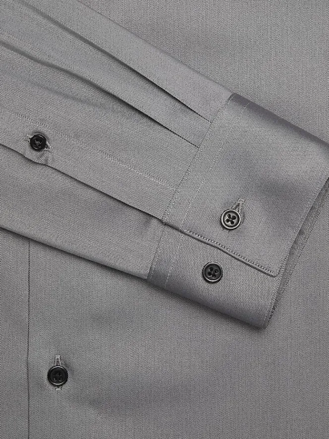 Designer Dress Shirts|Dress Shirts-Awearness Kenneth Cole Slim Fit Ultra Performance Stretch Solid Dress Shirt Charcoal