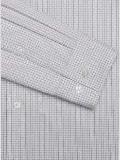 Designer Dress Shirts|Dress Shirts-Awearness Kenneth Cole Slim Fit Ultra Performance Stretch Mini Dobby Check Dress Shirt Purple