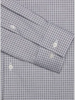 Patterned Dress Shirts|Designer Dress Shirts-Awearness Kenneth Cole Slim Fit Ultra Performance Stretch Dobby Check Dress Shirt Lavender