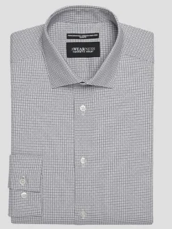 Patterned Dress Shirts|Designer Dress Shirts-Awearness Kenneth Cole Slim Fit Ultra Performance Stretch Dress Shirt Grey