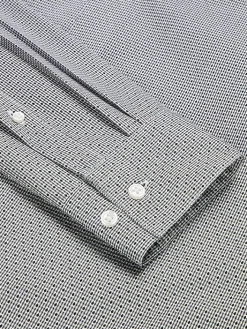 Patterned Dress Shirts|Designer Dress Shirts-Awearness Kenneth Cole Slim Fit Ultra Performance Stretch Dobby Check Dress Shirt Grey