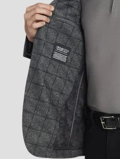 Sport Coats|Sport Coats-Awearness Kenneth Cole Slim Fit Windowpane Plaid Sport Coat Black Windowpane