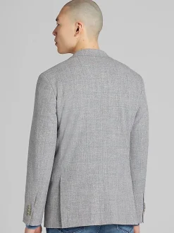 Sport Coats|Sport Coats-JOE Joseph Abboud Slim Fit Windowpane Sport Coat Grey Windowpane
