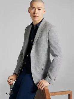 Sport Coats|Sport Coats-JOE Joseph Abboud Slim Fit Windowpane Sport Coat Grey Windowpane