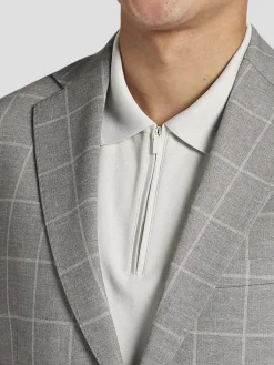 3-piece Suits|Suit Separates-JOE Joseph Abboud Slim Fit Windowpane Suit Jacket Gray Windowpane