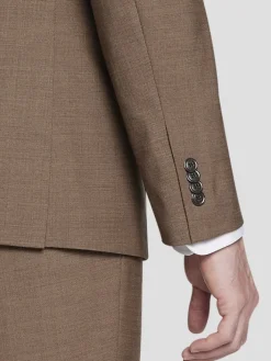 3-piece Suits|Suit Separates-JOE Joseph Abboud Slim Fit Wool Blend Sharkskin Suit Jacket Carmel