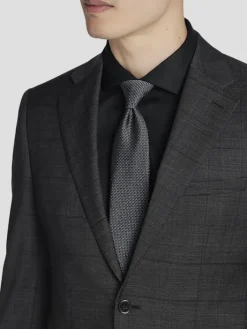 3-piece Suits|Suit Separates-Calvin Klein Slim Fit Wool Blend Suit Jacket Gray Plaid