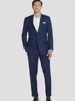 3-piece Suits|Suit Separates-JOE Joseph Abboud Slim Fit Wool Blend Suit Jacket Black Solid