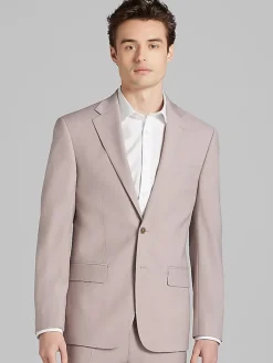 3-piece Suits|Suit Separates-Calvin Klein Slim Fit Wool Blend Suit Jacket Pink