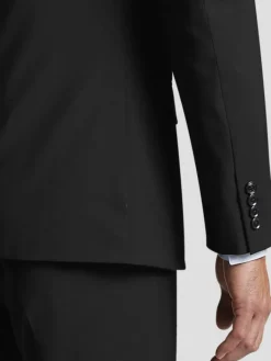 Suit Separates|3-piece Suits-Calvin Klein Slim Fit Wool Blend Suit Jacket Black Solid