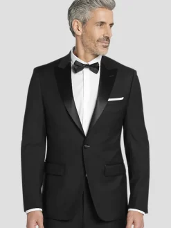 Tuxedos|Big & Tall Tuxedos-Calvin Klein Slim Fit Wool Blend Tuxedo Jacket Formal
