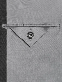 Tuxedos|Big & Tall Suits-BLACK by Vera Wang Slim FIt Wool Peak Lapel Tuxedo Jacket Black Formal