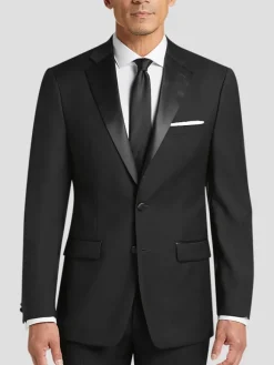 Tuxedos|Big & Tall Tuxedos-Calvin Klein Slim Fit Wool Tuxedo Jacket Formal