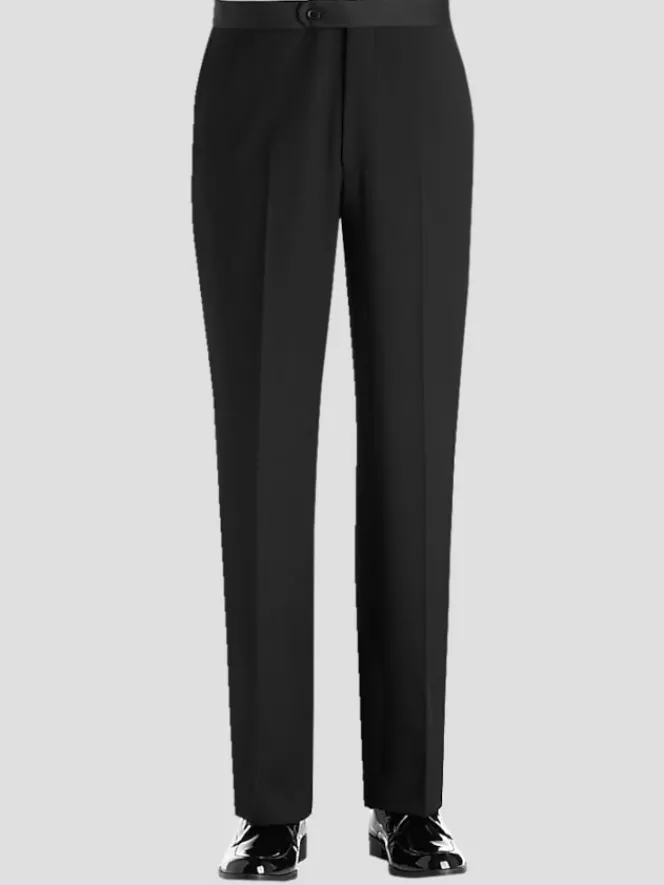 Tuxedos|Big & Tall Tuxedos-BLACK by Vera Wang Slim FIt Wool Tuxedo Jacket Black Formal