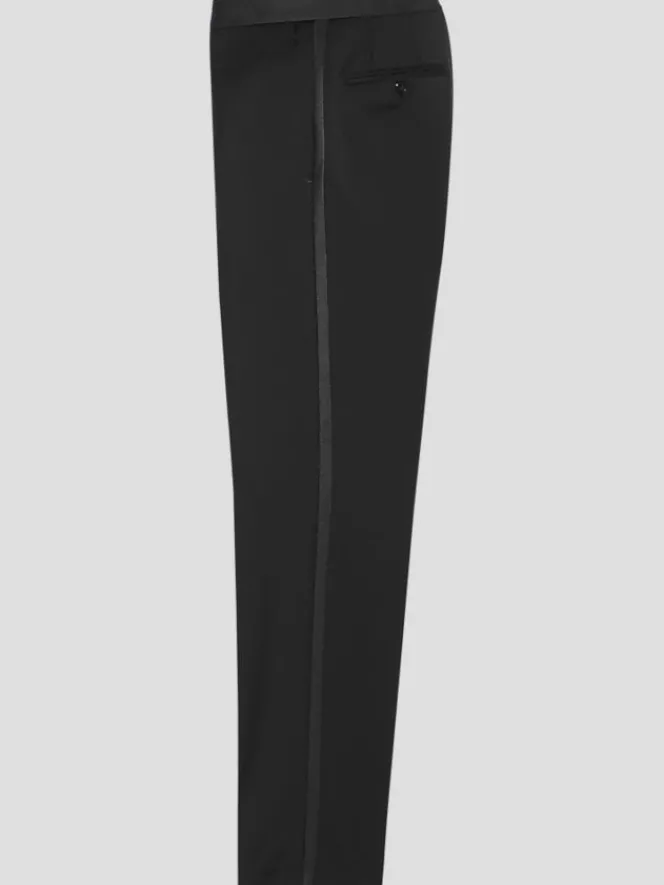 Tuxedos|Big & Tall Tuxedos-BLACK by Vera Wang Slim Fit Wool Tuxedo Pants Black Formal