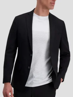 Suit Separates|3-piece Suits-Haggar Smart Wash&reg; Repreve&reg; Slim Fit Suit Jacket Black Solid
